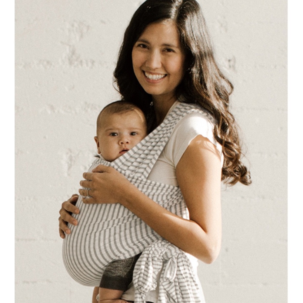 Solly Baby Wrap in Natural/Grey Stripe